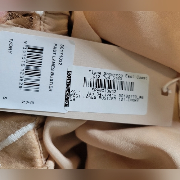 Keepsake The Label Fast Lanes Bustier Embroidered Top Small Ivory NWT - Picture 6 of 8